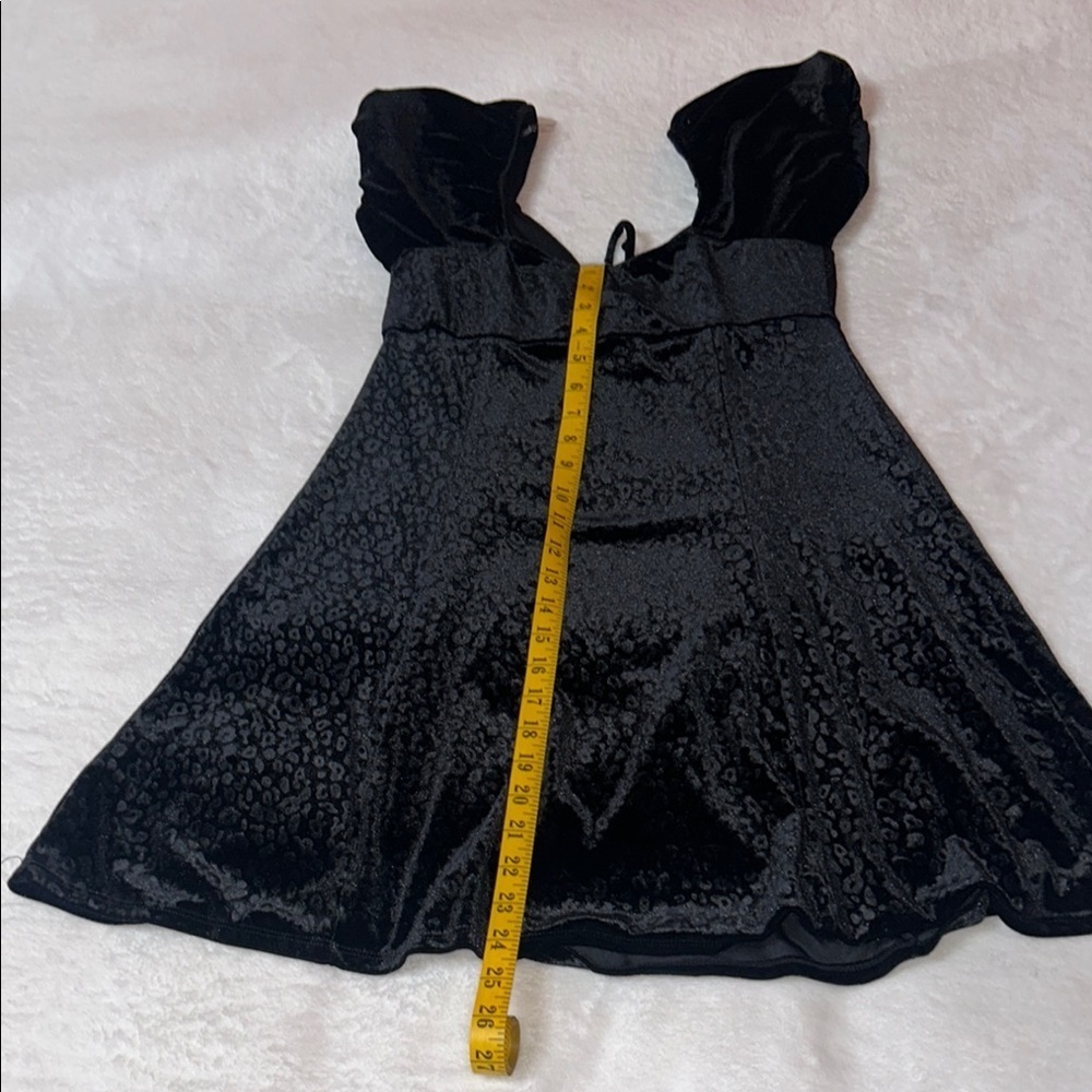 Sun dress Rewind Black Ruffled Asymmetrical Mini Dress - Picture 9 of 9